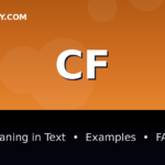CF meaning in text - complete guide with examples - TextWordify