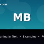 MB meaning in text - complete guide with examples - TextWordify