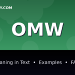 OMW meaning in text - complete guide with examples - TextWordify