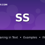 SS meaning in text - complete guide with examples - TextWordify